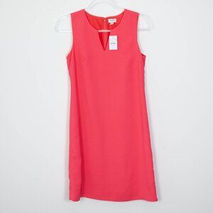 J. Crew Pink Classic Suiting Shift Dress Womens Size 0 NWT